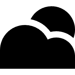 Sun Cloud Icon from Sharp Solid Set