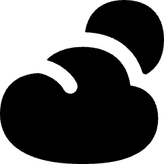Sun Cloud Icon from Flex Solid Set