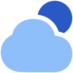 Sun Cloud Icon from Plump Flat Set