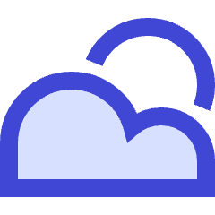 Sun Cloud Icon from Sharp Duo Set