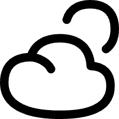 Sun Cloud Icon from Flex Line Set