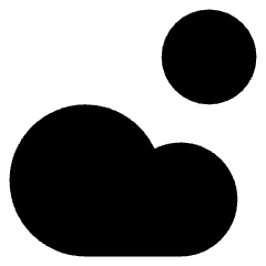 Sun Cloud Icon from Core Solid Set