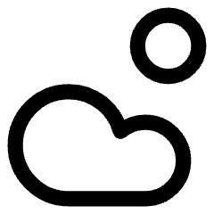 Sun Cloud Icon from Core Line Set