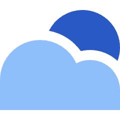 Sun Cloud Icon from Sharp Flat Set