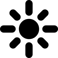 Sun Icon from Micro Solid Set