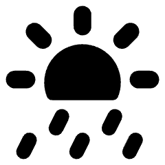 Sun Rain Icon from Core Solid Set