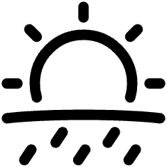 Sun Rain Icon from Plump Line Set