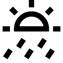 Sun Rain Icon from Sharp Line Set