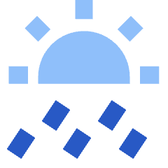 Sun Rain Icon from Sharp Flat Set