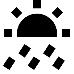 Sun Rain Icon from Sharp Solid Set