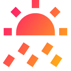 Sun Rain Icon from Sharp Gradient Set