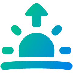 Sunrise Icon from Plump Gradient Set