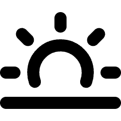 Sunset Icon from Micro Line Set