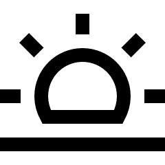 Sunset Icon from Sharp Line Set