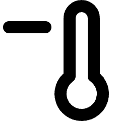 Temperature Cold Decrease Icon from Micro Line Set