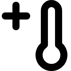 Temperature Hot Increase Icon from Micro Line Set