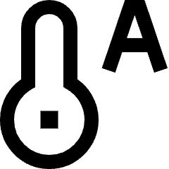 Temperature Thermostat Auto Icon from Sharp Line Set