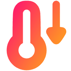 Thermometer Decrease Icon from Plump Gradient Set
