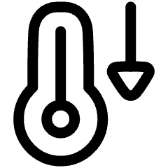 Thermometer Decrease Icon from Plump Line Set