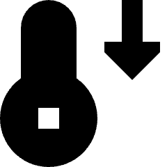 Thermometer Decrease Icon from Sharp Solid Set