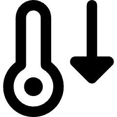 Thermometer Decrease Icon from Core Remix Set