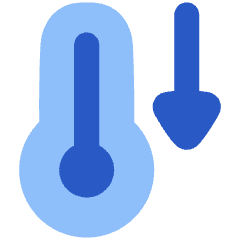 Thermometer Decrease Icon from Plump Flat Set