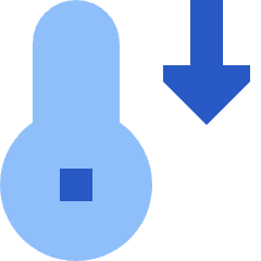 Thermometer Decrease Icon from Sharp Flat Set