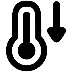 Thermometer Decrease Icon from Plump Remix Set
