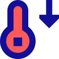 Thermometer Decrease Icon from Sharp Pop Set