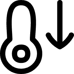 Thermometer Decrease Icon from Flex Line Set