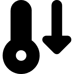 Thermometer Decrease Icon from Core Solid Set