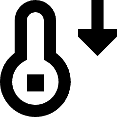 Thermometer Decrease Icon from Sharp Remix Set