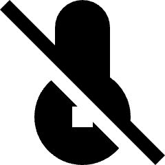 Thermometer Disable Icon from Sharp Solid Set