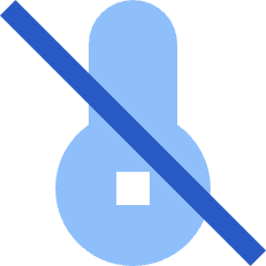 Thermometer Disable Icon from Sharp Flat Set