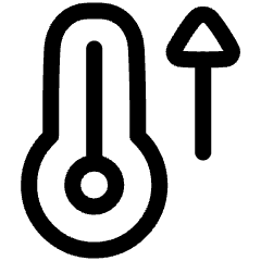 Thermometer Increase Icon from Plump Line Set