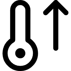Thermometer Increase Icon from Core Line Set