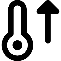 Thermometer Increase Icon from Core Remix Set