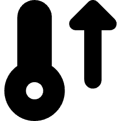 Thermometer Increase Icon from Core Solid Set