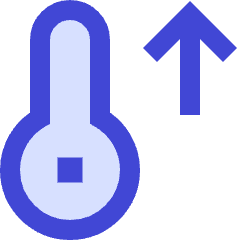 Thermometer Increase Icon from Sharp Duo Set