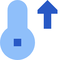 Thermometer Increase Icon from Sharp Flat Set