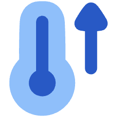 Thermometer Increase Icon from Plump Flat Set