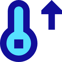 Thermometer Increase Icon from Sharp Pop Set