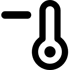 Thermometer Negative Icon from Core Remix Set