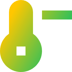 Thermometer Negative Icon from Sharp Gradient Set