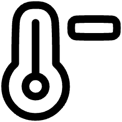 Thermometer Negative Icon from Plump Line Set