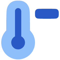 Thermometer Negative Icon from Plump Flat Set