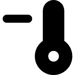 Thermometer Negative Icon from Core Solid Set