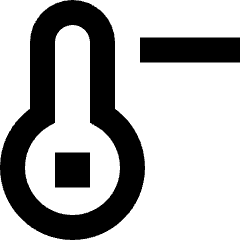 Thermometer Negative Icon from Sharp Remix Set