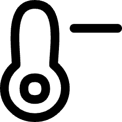 Thermometer Negative Icon from Flex Line Set