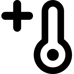 Thermometer Positive Icon from Core Remix Set